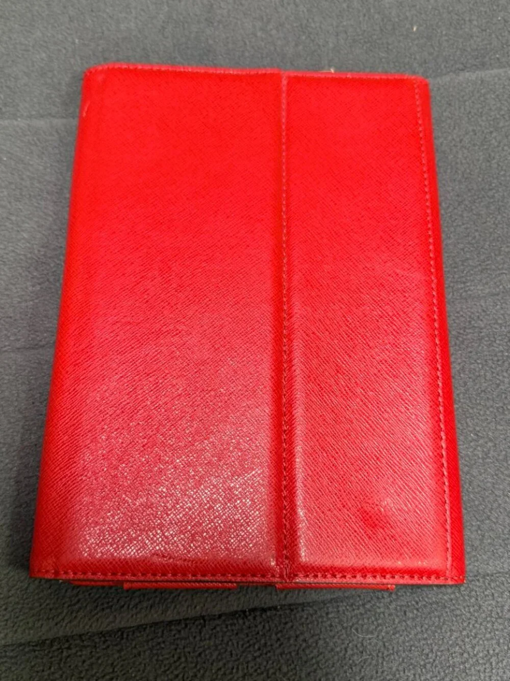 Michael Kors Red Saffiano Leather iPad Mini/ Tablet Clutch Folio Wallet Case